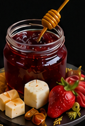 Food art experience — honey and cheese